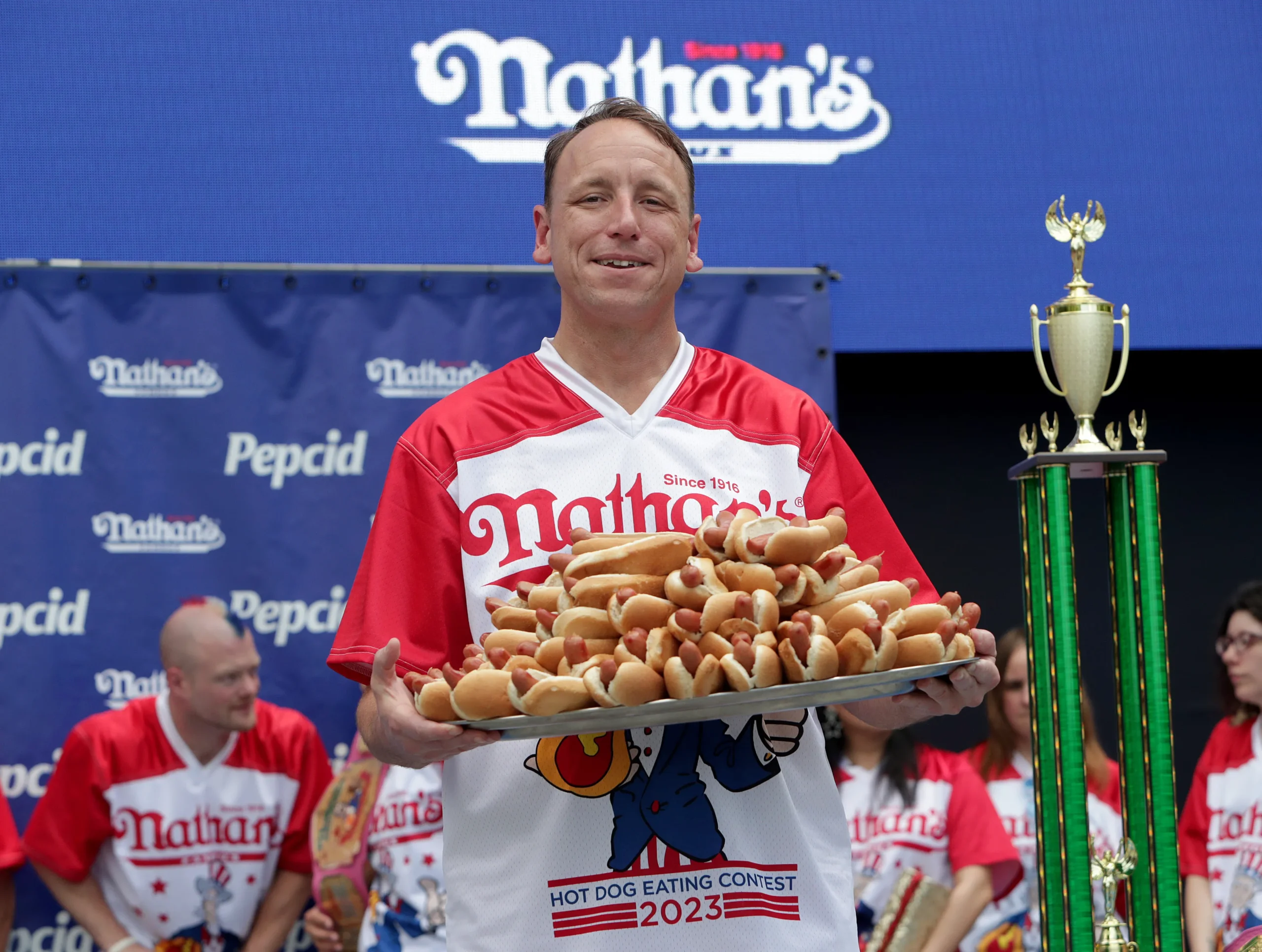 SPL8698752 021 Weigh In Ceremony for the Nathans Famous 4th of July hot dog eating contest in New Y scaled